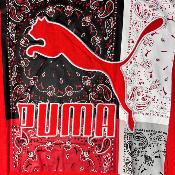 Puma OB Graphic Tee Paisley Poopie Red NWT RARE XXL - Picture 2 of 5
